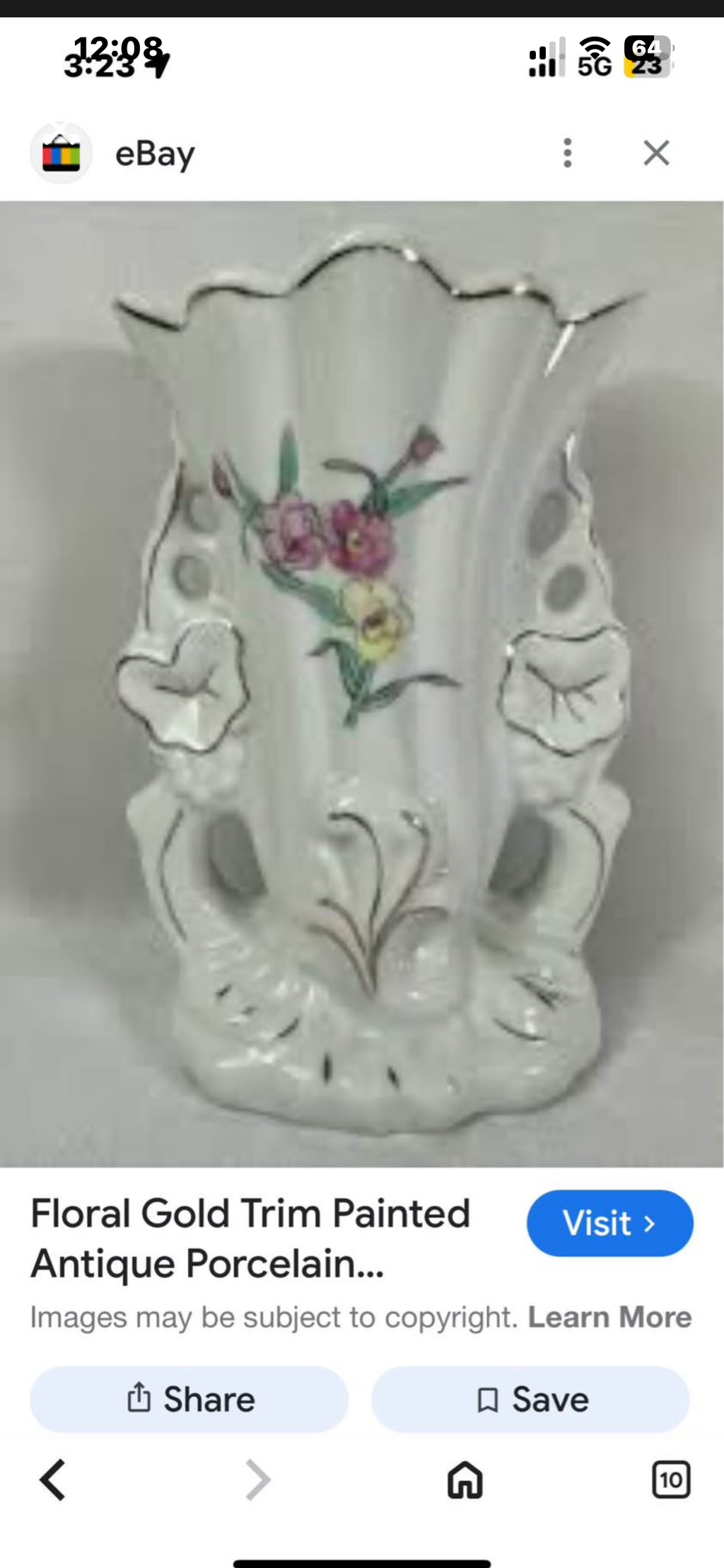Antique porcelain base