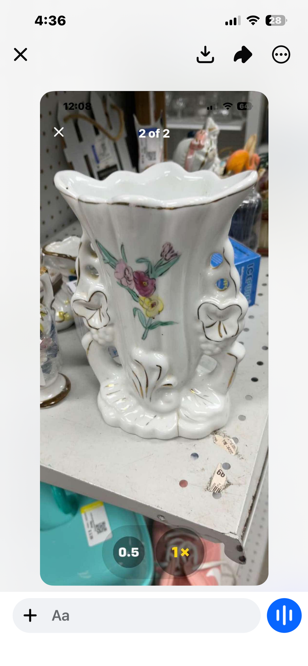 Antique porcelain base